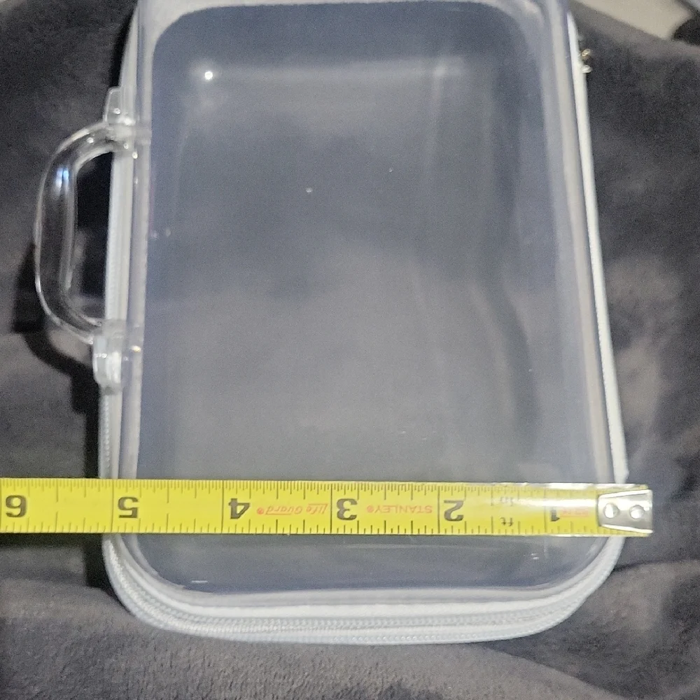 Clear Hard Case With Zipper And Handle